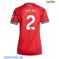 Camisa de time de futebol Manchester United Diogo Dalot #2 Replicas 1º Equipamento Feminina 2025-26 Manga Curta